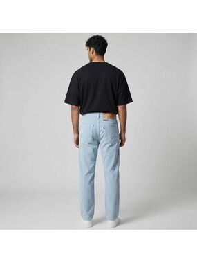 LEVIS 514 Mens Corduroy Jeans Pants Light Baby Blue Vintage Style size 34x32